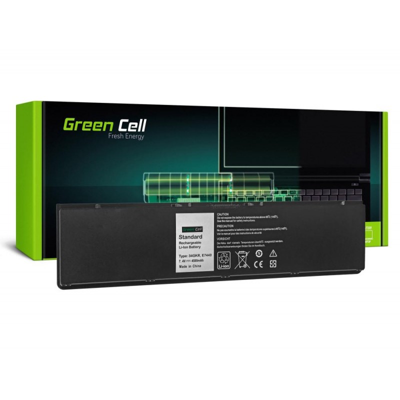 Батерия за лаптоп  DELL Latitude E7440 E7450  34GKR 3RNFD PFXCR  7,2V 4500mAh GREEN CELL, GC-DELL-E7440-DE93