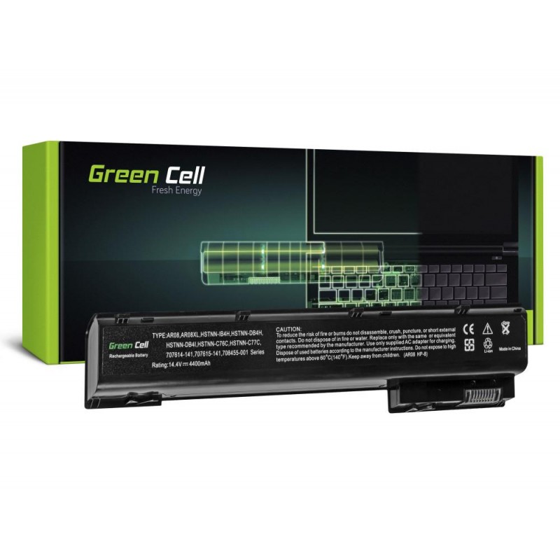 Батерия  за лаптоп GREEN CELL,  HP ZBook 15 G1 15 G2 17 G1 17 G2   AR08 AR08X   14,4V  4400mAh, GC-HP-HP113