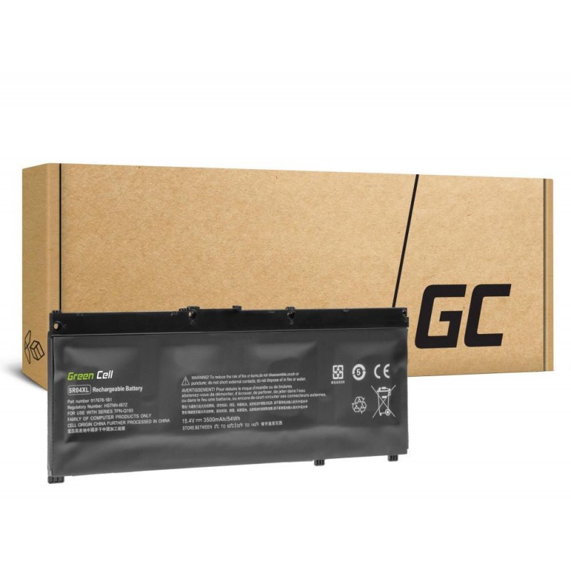 Батерия за лаптоп HP Omen 15-ce000ng; Pavilion 15-CE015DX  SR04XL LiPo  15,4V 3500mAh GREEN CELL, GC-HP-SR04XL-HP187