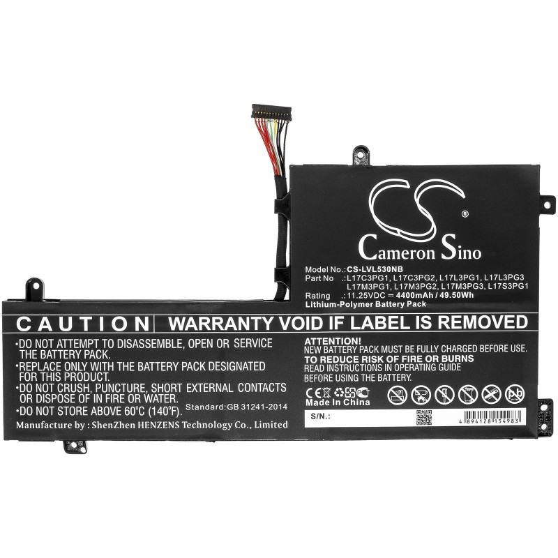 Батерия за лаптоп LENOVO L17C3PG1  Legion Y530 Y730  LVL530NB  11.25V 4400mAh CAMERON SINO, CS-LVL530NB