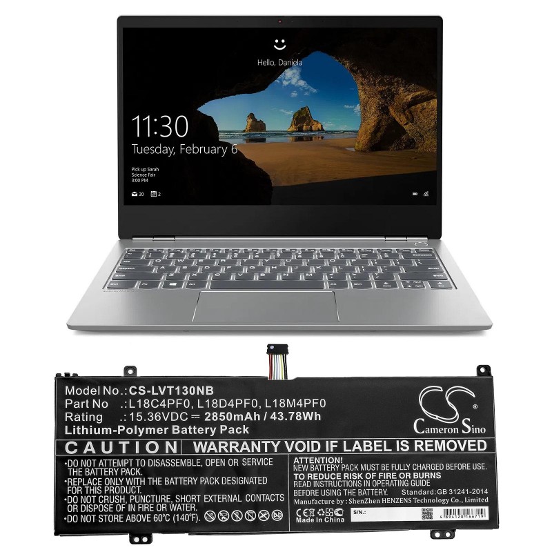 Батерия за лаптоп  LENOVO ThinkBook 13S-20R9005GSB, ThinkBook 14s-0RS002CAU   L18C4PF0  15.36V  2850 mAh CAMERON SINO