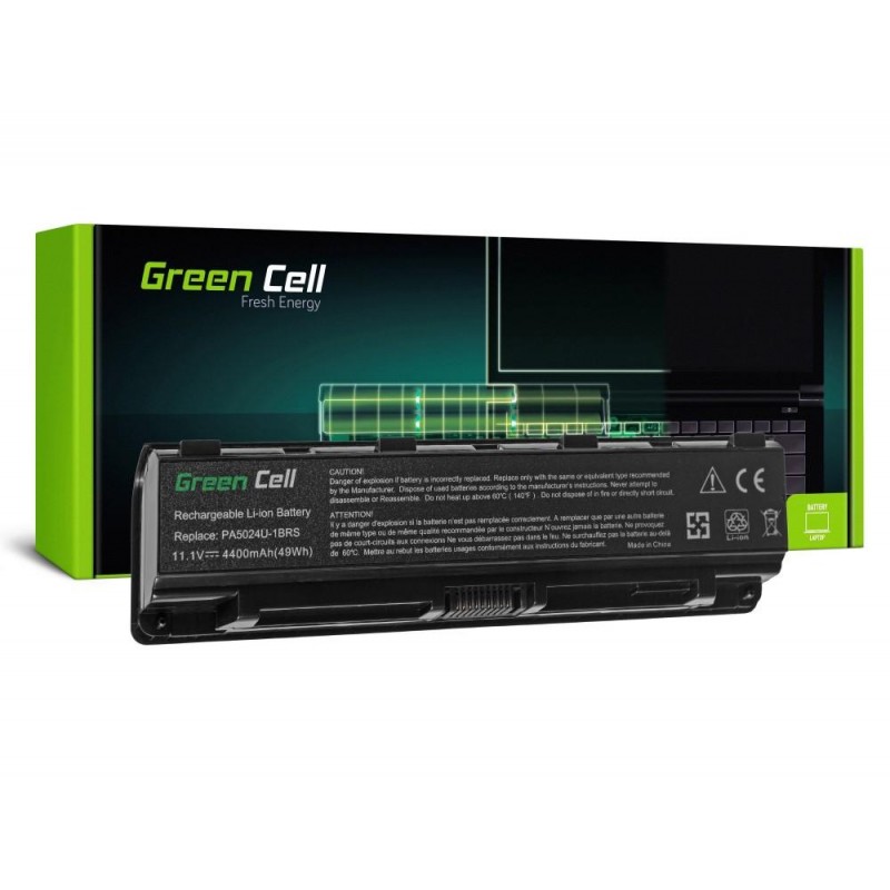 Батерия  за лаптоп TOSHIBA PA5023/PA5024 Satellite C850 C855 C870  L850 L855  10.8V  4400 mAh GREEN CELL-TS13