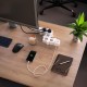 HAMA Разклонител 5 гнезда, USB-A 12 W, гъвкав, превключвател, 1,4 м, бял, HAMA-223190