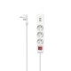 HAMA Разклонител  USB-C/USB-A 3.4A, 3 гнезда, 2x USB, PD/Quick charge, макс 18W,1.4м, 3680W, бял, HAMA-223185