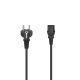 Универсален захранващ кабел HAMA  3-pin socket, 2.5 m, Черен-HAMA-200738