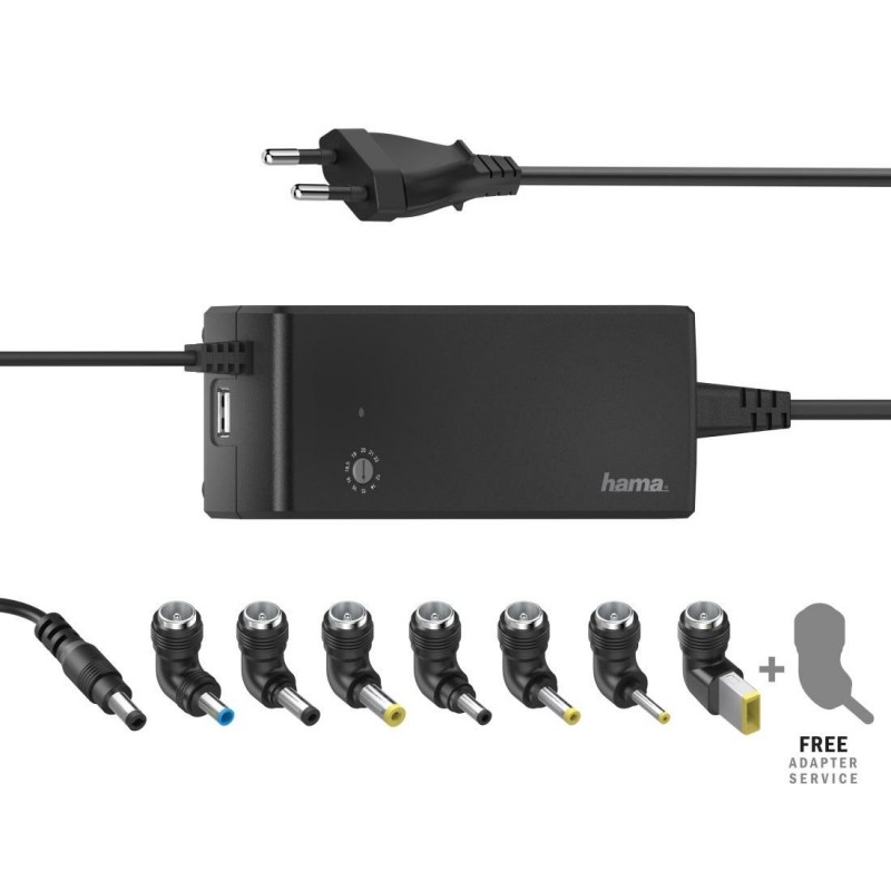 Универсално захранване за лаптоп HAMA, мрежово, вх. 100-240 V, изх. 12-22 V, 90 W-HAMA-200004