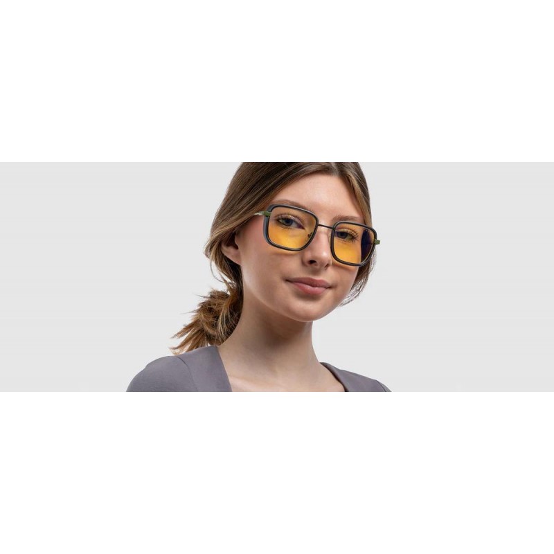 Геймърски очила GUNNAR Fallout Vault 33 Gunmetal/Olive - Amber, GUN-FAL-05501