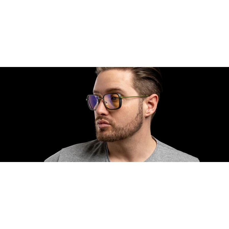 Геймърски очила GUNNAR Fallout Vault 33 Gunmetal/Olive - Amber, GUN-FAL-05501