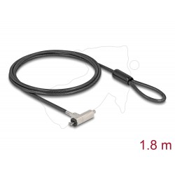 Delock Заключващо устройство за лаптоп с ключалка за HP Nano слот 1.80 м, черен