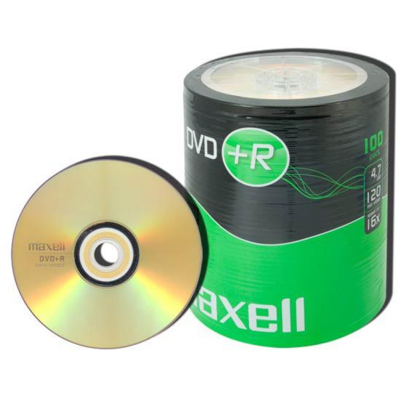 DVD+R MAXELL, 4,7 GB, 16x, 100 бр.-ML-DDVD-plusR4.7-100SH