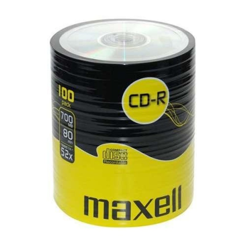 CD-R80 MAXELL, 700MB, 52x, 100 бр-ML-DC-CDR80-100SHR