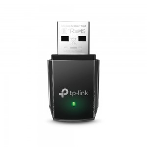 Безжичен адаптер TP-LINK Archer T3U, AC 1300 MU-MIMO, Dual band, USB 3.0, вградена антена