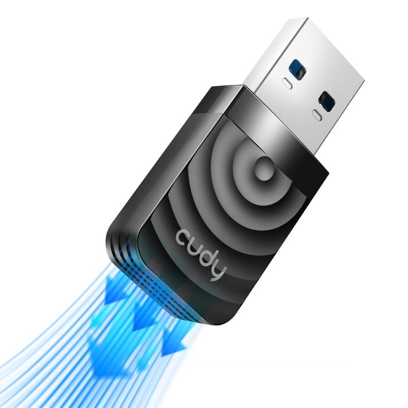 Безжичен нано адаптер Cudy WU1300S, USB 3.0, 2.4/5 Ghz, Вградена антена 2dBi, CUDY-USB-WU1300S