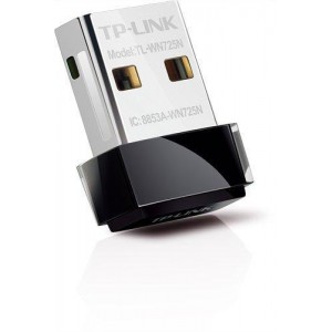 Нано адаптер TP LINK TL-WN725N, USB, Realtek, 2.4Ghz, 802.11n/g/b