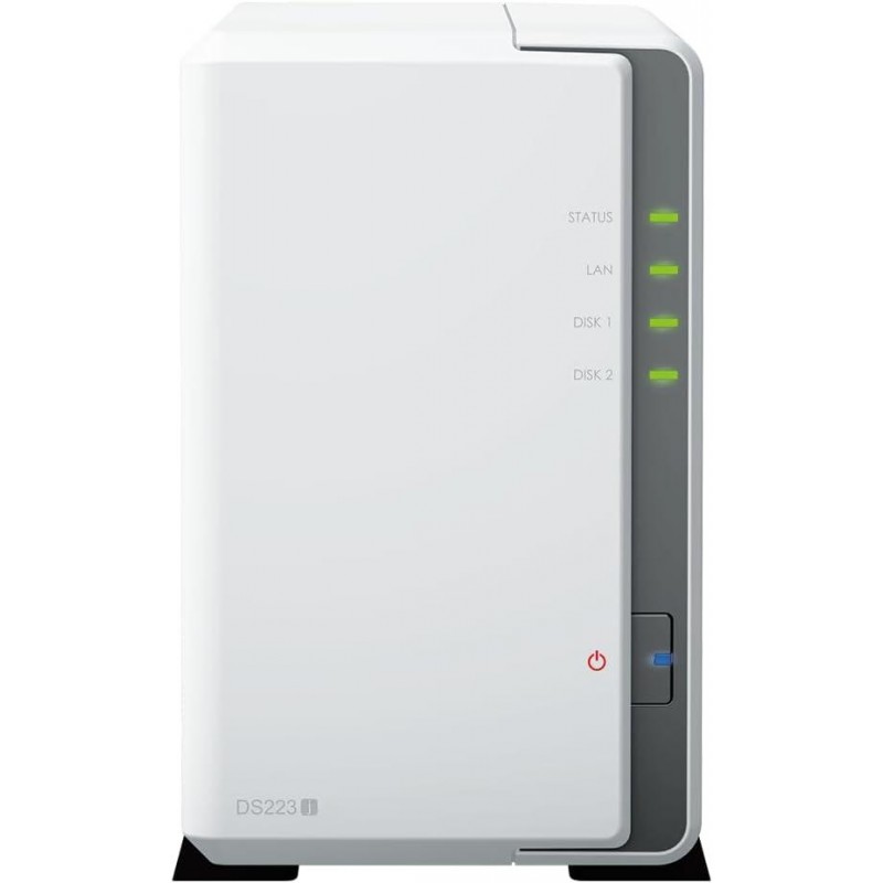Мрежов сторидж Synology DS223j, За 2 диска, Realtek RTD1619B 4-core 1.7GHz, 1 GB, SYNOLOGY-NAS-DS223J
