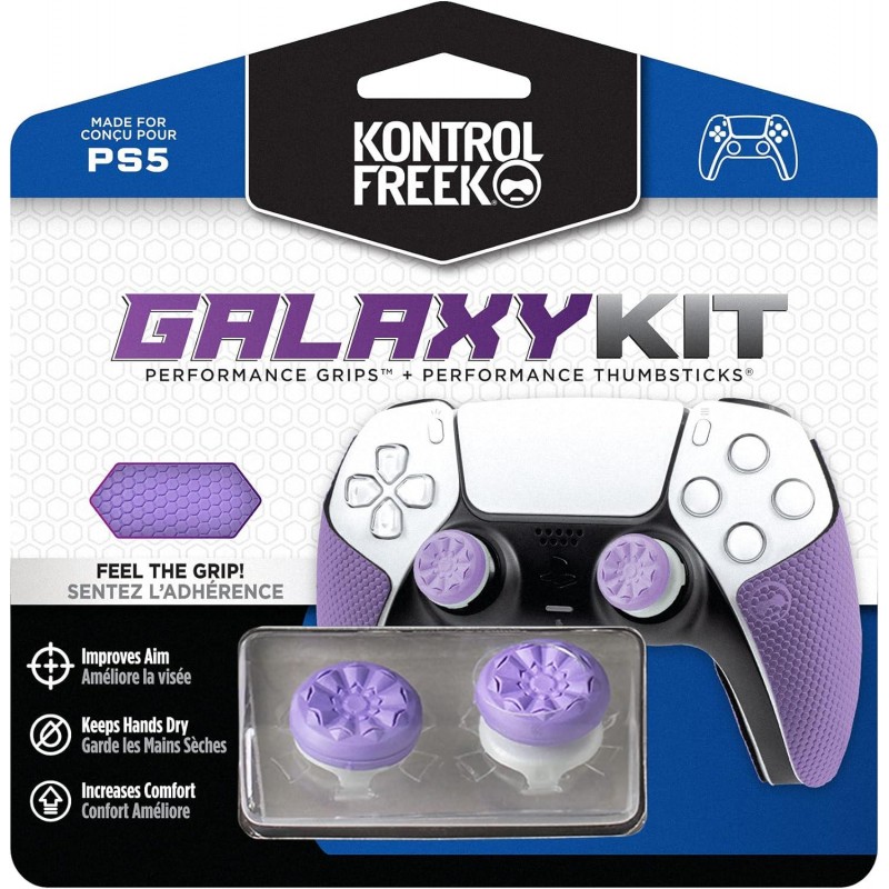 Аксесоар Kontrolfreek Performance Kit Galaxy PS5 с включени сменяеми бутони и грипове за