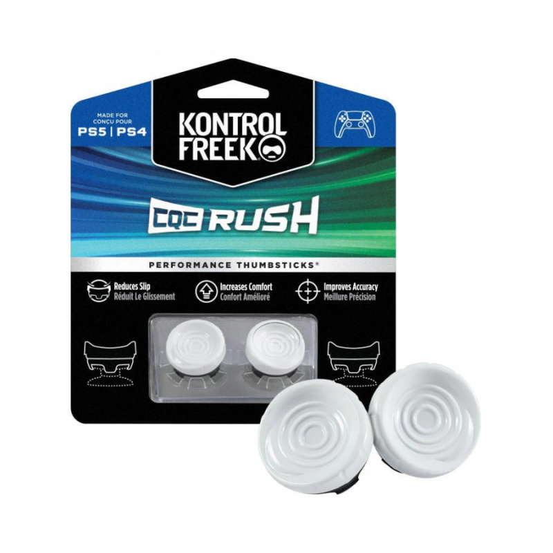 Аксесоар Performance Thumbsticks KontrolFreek White CQC Rush PS5 за DualSense, KF-GRIP-WH-8699-PS5