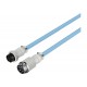 Кабел за клавиатура HyperX Coiled Cable USB-C Light Blue-White, HX-ACC-USBC-BLU-WH