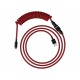 Кабел за клавиатура HyperX Coiled Cable USB-C Red-Black, HX-ACC-USBC-RED-BL