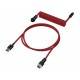 Кабел за клавиатура HyperX Coiled Cable USB-C Red-Black, HX-ACC-USBC-RED-BL