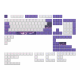 Капачки за механична клавиатура Dark Project - Violet Horizons PBT - ANSI & ISO, FSH-DP-KS177-DPUP1