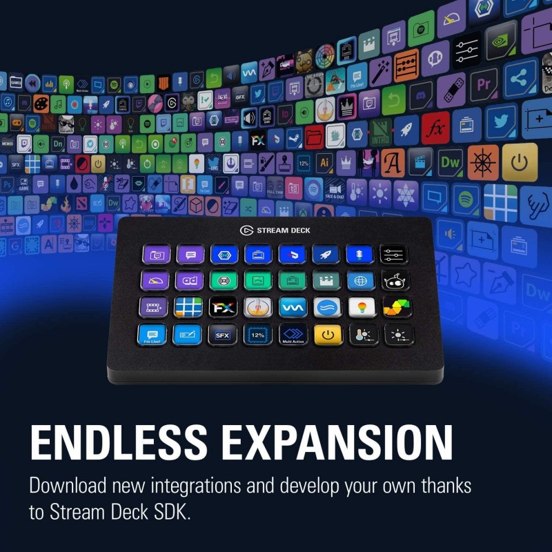 Контролер Elgato Stream Deck, 32LCD бутона, черен-ELGATO-10GAT9901