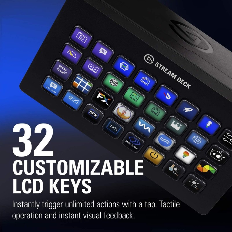 Контролер Elgato Stream Deck, 32LCD бутона, черен-ELGATO-10GAT9901