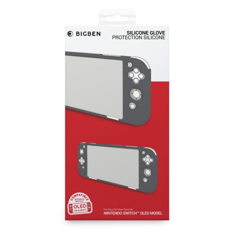 Силиконов защитен калъф Big Ben Silicon Glove, сив (Nintendo Switch OLED), NC-SWITCHOGLOVEGREY