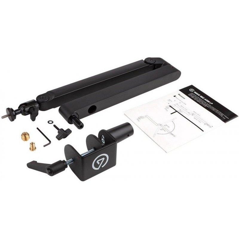 Стойка за микрофон Elgato Wave Mic Arm LP - Черно, ELGATO-10AAW9901