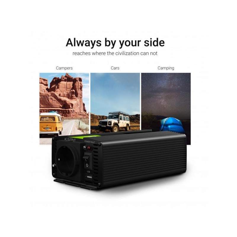 Инвертор 24/220 V  DC/AC 1500W/3000W  Modified sine wave GREEN CELL, GC-INVERT-24V-1500W-INV24