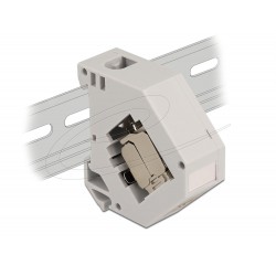 Delock DIN-рейков Адаптер с Keystone Модул RJ45 Cat.6A LSA