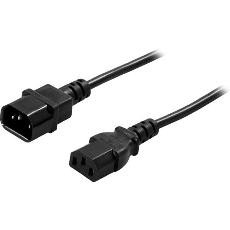 Кабел IEC C13/C 14 - 1,80 m, 10A, 0.75 mm2-POWER-CABLE-IEC-C13-C14
