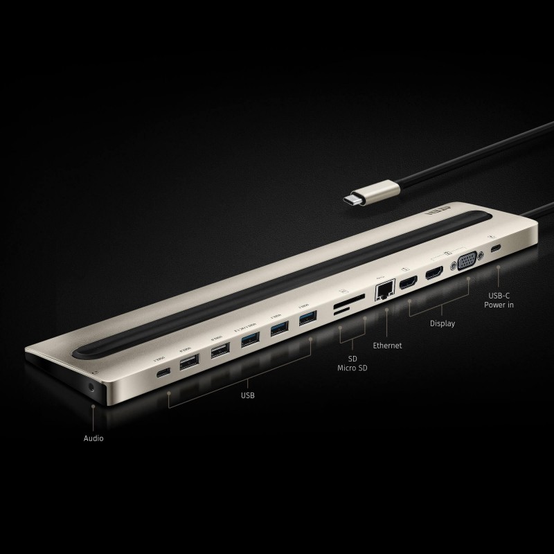 Докинг станция ATEN UH3237, USB-C, Power Pass-Through, ATEN-UH3237-AT