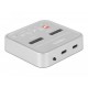 Докинг станция Delock, 1 x M.2 NVMe SSD + 1 x M.2 SATA SSD, SD Express Card Reader, Клониране, DELOCK-64138