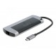 Докинг станция Delock USB-C с M.2 слот за SSD - HDMI 4K30Hz, Gigabit LAN, 2xUSB-A, USB-C, Сив, DELOCK-87767