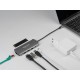 Докинг станция Delock USB-C с M.2 слот за SSD - HDMI 4K30Hz, Gigabit LAN, 2xUSB-A, USB-C, Сив, DELOCK-87767
