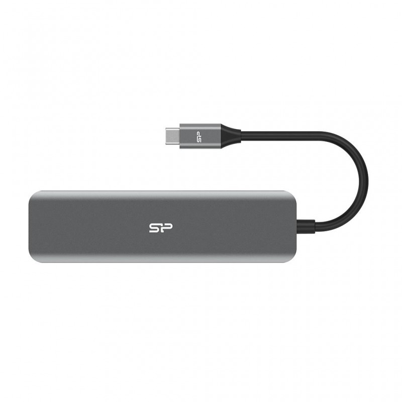 Докинг станция Silicon Power Boost SU20, 7 в 1, USB-C, SLP-SD-READER-DOCK7