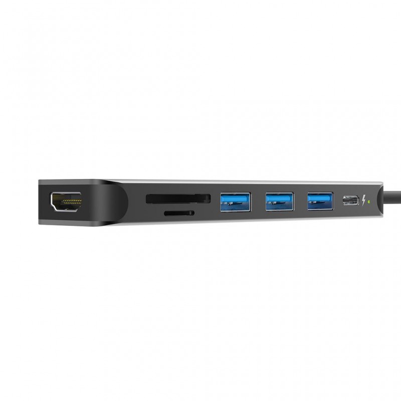 Докинг станция Silicon Power Boost SU20, 7 в 1, USB-C, SLP-SD-READER-DOCK7