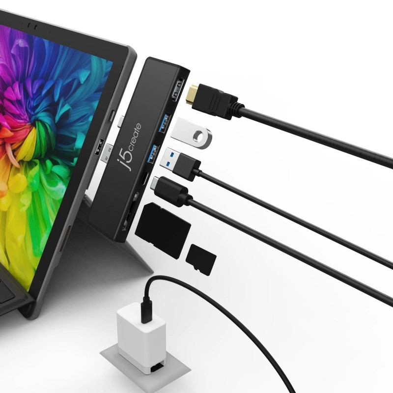Докинг станция j5create LTRADRIVEMINIDOCK JCD324, За Surface Pro 7, J5-JCD324