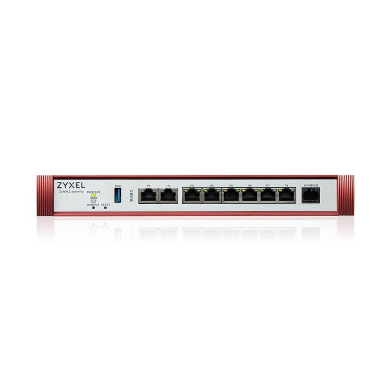 Защитна стена ZYXEL USG FLEX 200H 2x2.5Gbps 6x1Gbps, 1xUSB, без лиценз, ZYXEL-USGFLEX200H