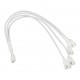 Кабел Kolink PWM 1-4 Сплитер - 35 cm, оплетен, Бял, KOLINK-AC-ZUAD-1633