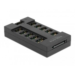 RGB хъб Delock 64128, 10 портов ARGB LEDs, Черен