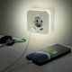 HAMA LED нощна лампа с контакт, 2x USB изхода