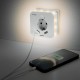 HAMA LED нощна лампа с контакт, 2x USB изхода