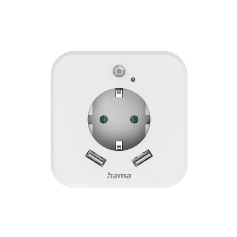 HAMA LED нощна лампа с контакт, 2x USB изхода