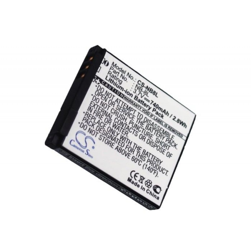 Батерия за апарат CANON PowerShot A3000 NB8L LiIon 3.7V 740mAh CAMERON SINO, CS-NB8L