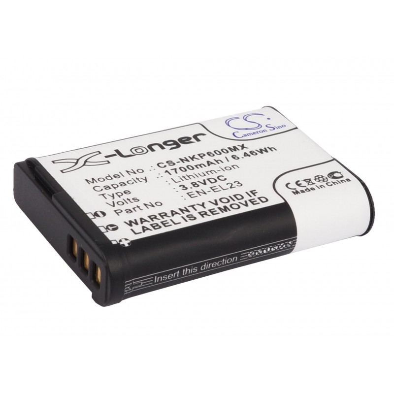 Батерия за апарат NIKON EN-E23  Coolpix P600; P900  LiIon 3,8V  1700mAh  Cameron Sino, CS-NKP600MX
