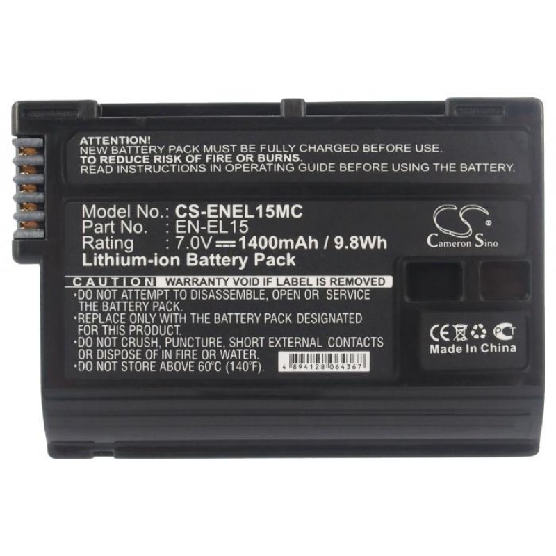 Батерия за апарат NIKON EN-EL15MC  Li-Ion 7V 1400mAh Cameron Sino, CS-ENEL15MC