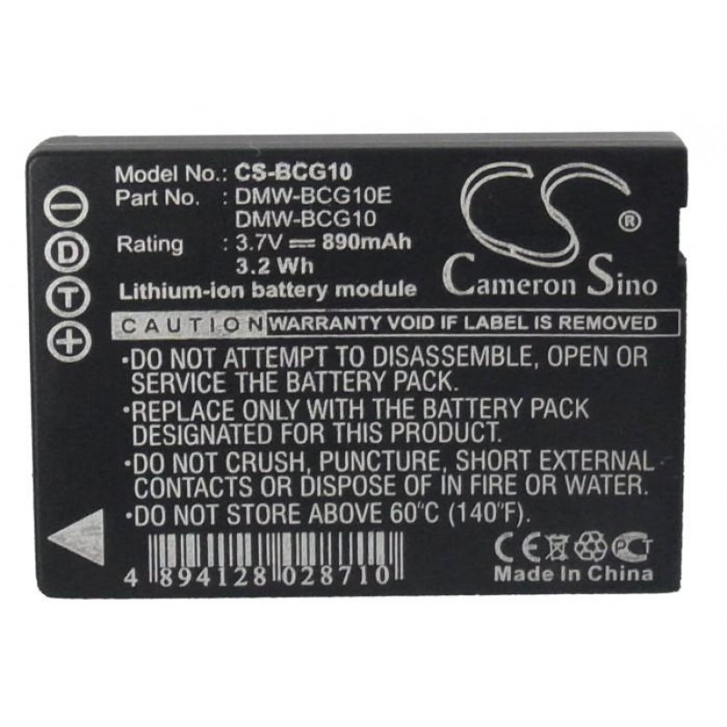 Батерия за фотоапарат Panasonic 3.7V 890mAh DMW-BCG10 Cameron Sino, CS-BCG10