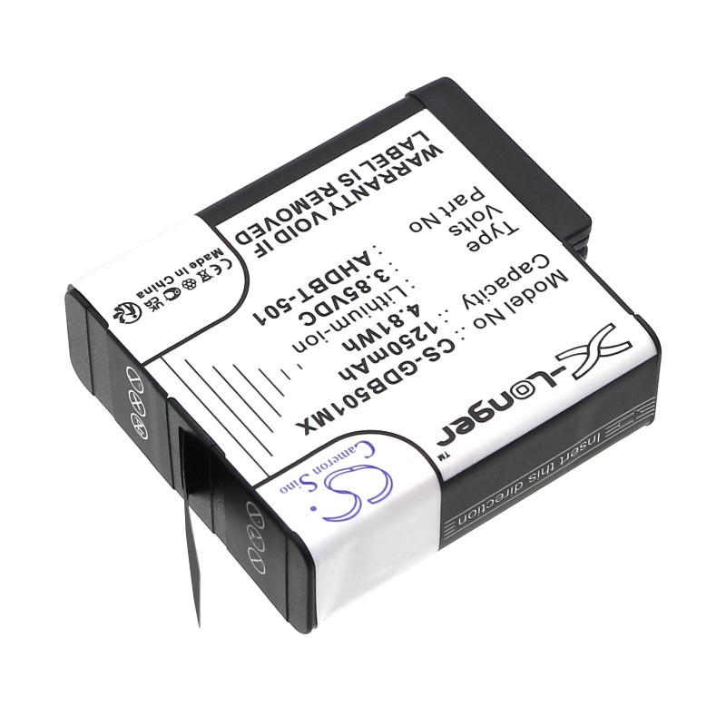 Батерия за камера GOPRO Hero 5; Hero 6; Hero 7; Hero 8   AHDBT-501  3,85V 1250mAh   LIIon Cameron Sino, CS-GDB501MX